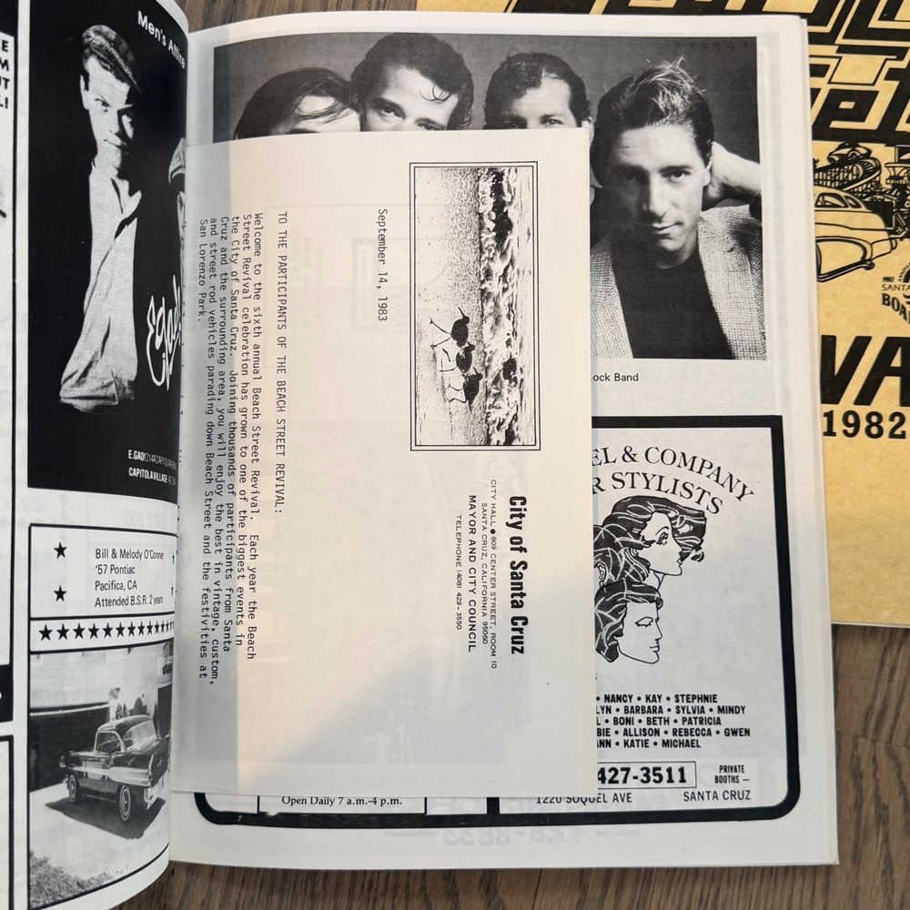 Vtg 1982 1983 Beach Street Revival Santa Cruz Car Rally Programs Ephemera 2pc - Picture 8 of 13